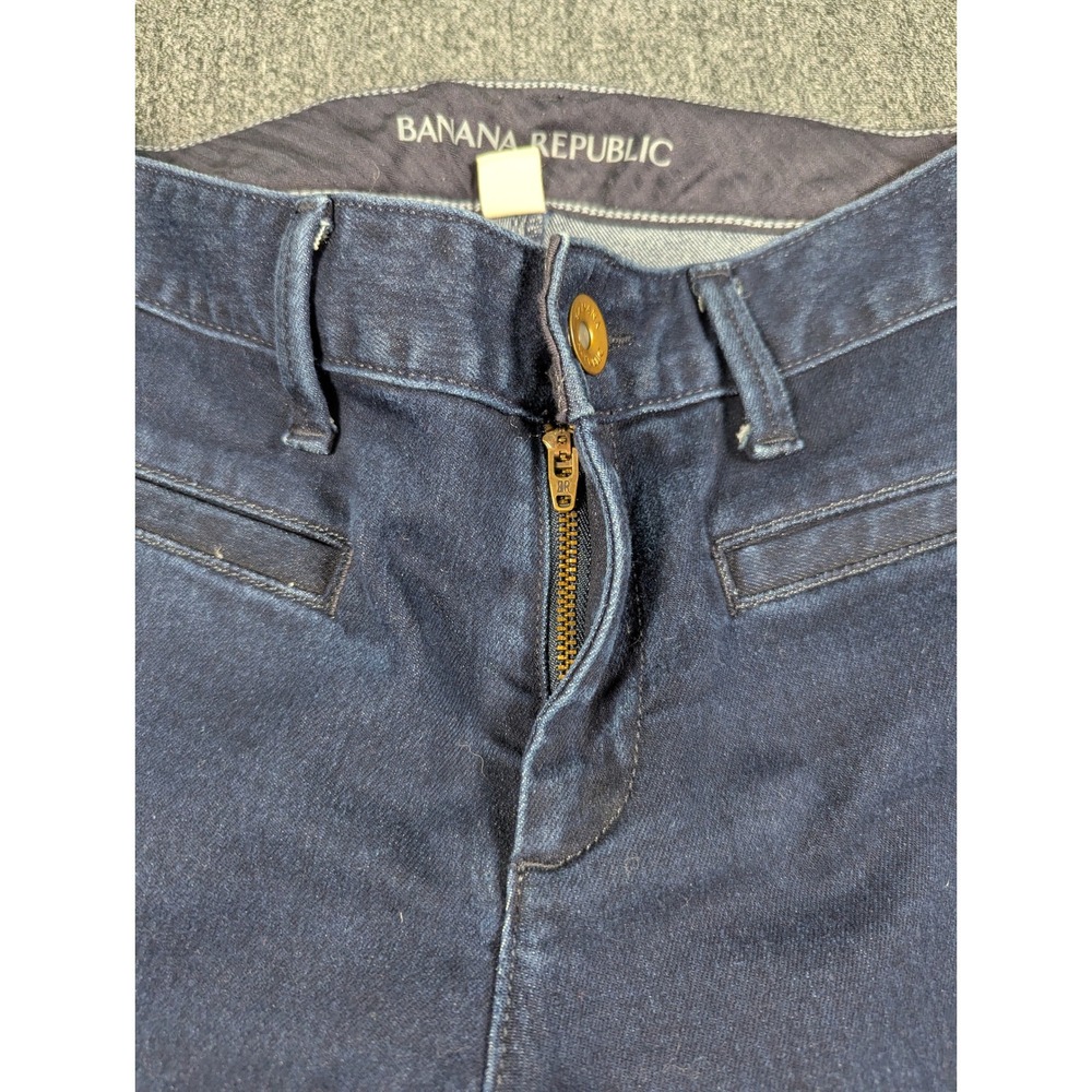 Banana Republic Womens 25 Dark Wash Flare Denim Jeans Trouser Pocket Indigo - Picture 9 of 13